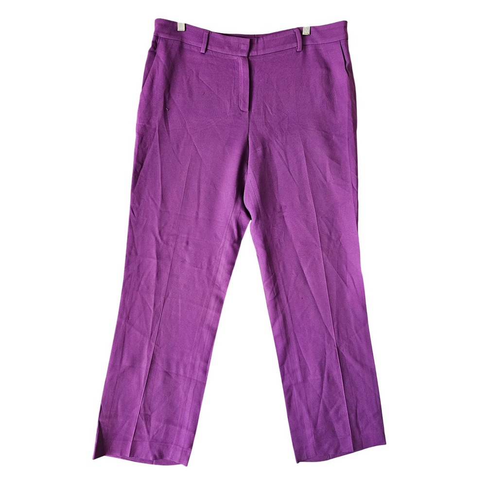 Escada‎ Purple Straight Leg Dress Pants Size 44 Women's Tailored Trousers YJ01